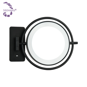 Miroir de maquillage Design nordique cadre en métal miroir de vanité de salle de bain illuminé décor latéral interrupteur tactile miroirs de bain muraux - Product Image 1