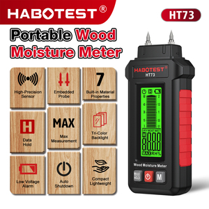 Humidimètre numérique de type broche HABOTEST HT73 <span class=keywords><strong>pour</strong></span> le <span class=keywords><strong>bois</strong></span> et les matériaux de construction - Product Image 2