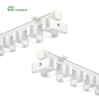 YIJIALE Marque privée Kit de rail de rideau en aluminium robuste en forme de S, pliable, pour usage domestique, compatible avec les tringles, Swish Price Fit