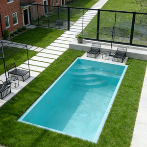 Piscines extérieures, piscine circulaire, piscine en fibre de verre, piscine utilisée, piscine de 6 m, piscine avec fenêtre en verre - Product Image 1