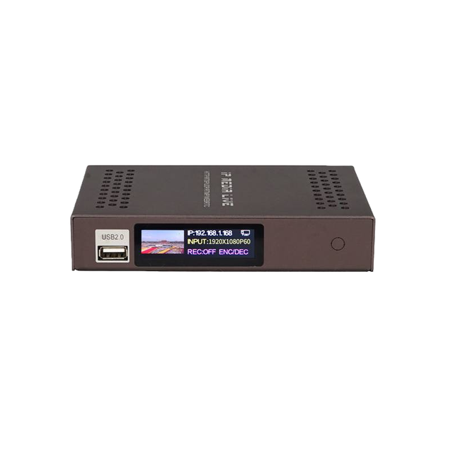 1CH 1080P H.265 HD Encoder with LCD Supports RTMPS WebRTC SRT HLS HEVC Encoder Optional NDI, for IPTV Live Streaming