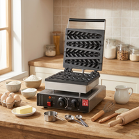 Machine à gaufres en forme de sapin de Noël Fuqi 220V en acier inoxydable, haute efficacité, pour bâtonnets de gaufres et muffins, certifiée CE