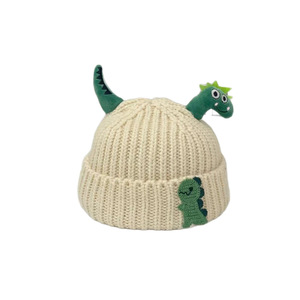 Gorro de punto con diseño de dinosaurio para bebés, unisex, cálido y transpirable, para otoño e invierno, de 1 a 6 años - Product Image 5