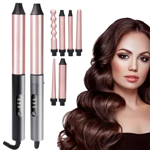 Customize Logo Curling Iron 6 In 1 Hair Waver Curling Iron Styling Tool Women Hair waves for Wholesaler