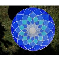 Table basse circulaire pliable en métal mosaïque pour balcon, terrasse, petite taverne, vente chaude, tables et chaises d'extérieur