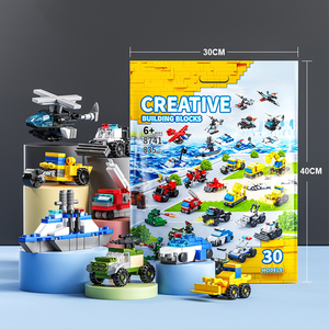 2024 nouveautés enfants Police militaire briques jouets pompiers Mini modèles ingénierie véhicule bloc de construction ensemble - Product Image 2