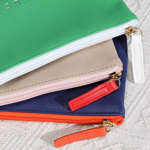 Fashion Design Colorful Leather Zipper Pencil Case Custom Logo Printed <b>Waterproof</b> Pu Leather Cosmetic Makeup Pouch - Product Image 4