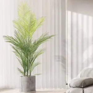 Plantas artificiales de árbol de palmera, bonsái, para interior del hogar, sala de estar, plantas decorativas en macetas