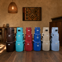 Fabricant d'équipements de restauration commerciale, ensemble de 3 contenants isothermes pour aliments de 10-30-50L, 20-40-60L, fournitures de restauration
