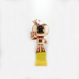 Custom Elegant Small Cartoon Anime Characters Trophy Cup Award Handmade Modern Antique Imitation Metal Crafts Modern Souvenir