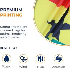 Рекламный пользовательский флаг 3x5ft 100% полиэфирного цвета яркий невыцветающий пользовательский уличный декоративный флаг Ганы - Product Image 3