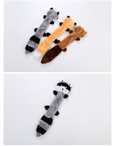 Peltz de peluche para perros medianos, zorro, mapache y ardilla, juguete para morder duradero sin relleno, 18 pulgadas de largo - Product Image 3