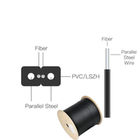 Kabel Serat Optik FTTH Indoor Outdoor 2 Hilos Self-support, Kabel Drop Single Mode FTTH GJYXCH/GJYXFCH 2KM Harga