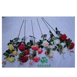 जेन शिन क्यूई शिल्प नए उत्पाद 3हेड्स संरक्षित गुलाब कृत्रिम रेशम फूल वेलेंटाइन डे शादी के लिए उच्च गुणवत्ता