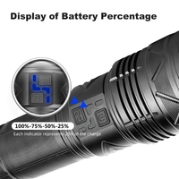 Lampe Torche LED Rechargeable Ultra Puissante 10000W, Tactique, d'Autodéfense et de Camping avec Fonction Taser et Batterie 18650