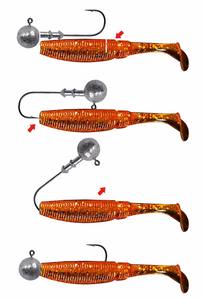 NOEBY Noeby 3 pièces leurre souple appât leurre <span class=keywords><strong>de</strong></span> pêche leurre alose silicone appât T queue équipement <span class=keywords><strong>de</strong></span> pêche - Product Image 3