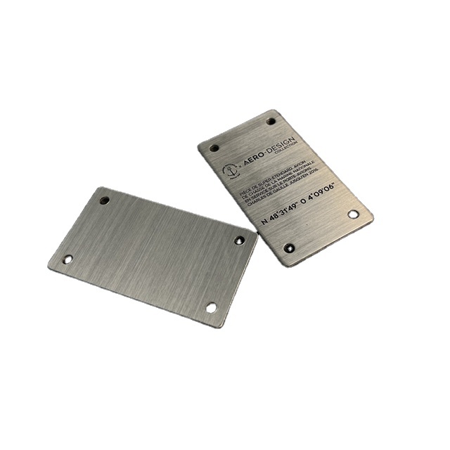 Dong Guan Rich OEM Aluminum Metal Plaques Etched Nameplate Stainless Steel Engraved Logo Name Plates