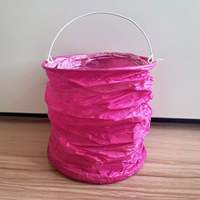 Lanterne en papier blanche pliable en forme de cylindre, applicable aux bougeoirs à thé, lanternes en papier suspendues