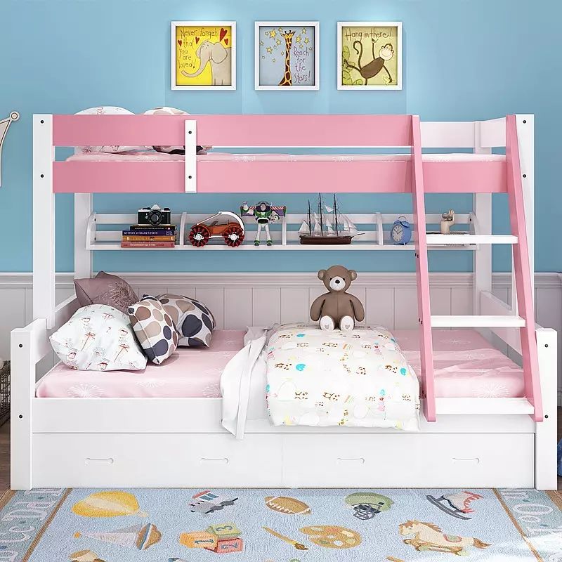 Infant Crib Bedding Set Solid Wood Bunk Bed for Kids