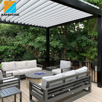 Sıcak satış açık motorlu açılış louroof çatı su geçirmez alüminyum Louvered Pergola için parti