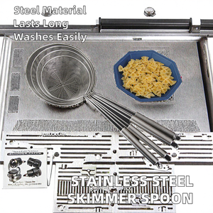 Écumoire <span class=keywords><strong>à</strong></span> fentes en acier inoxydable durable <span class=keywords><strong>à</strong></span> long manche, gadget de cuisine, cuillère <span class=keywords><strong>à</strong></span> fentes pour la cuisson et la friture, <span class=keywords><strong>passoire</strong></span> - Product Image 2