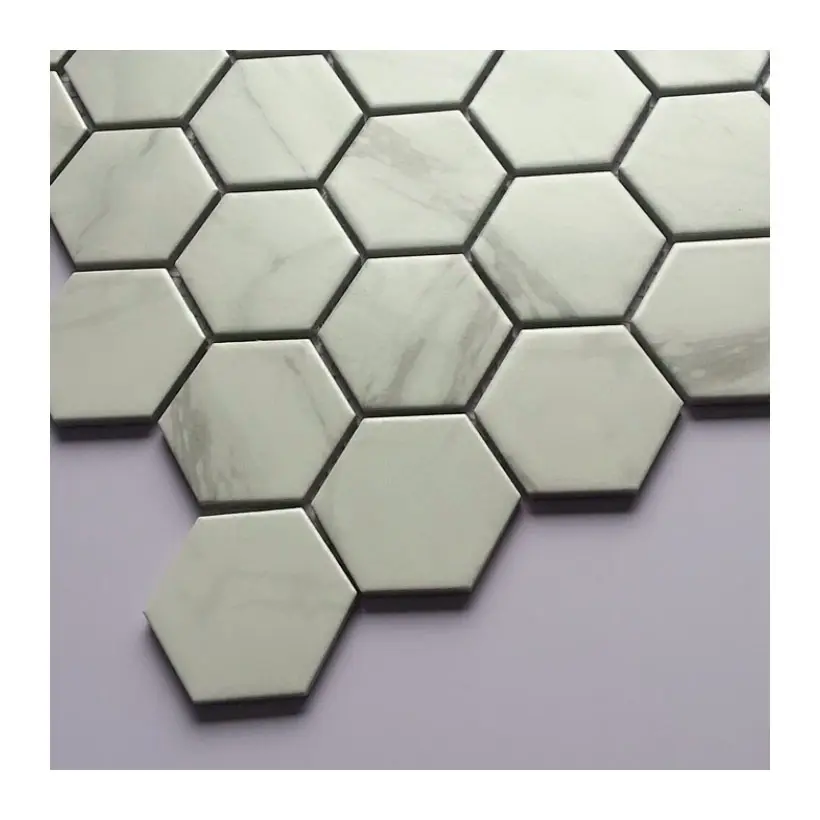 Arrara-mosaico de cerámica para baño y cocina, mosaico hexagonal para decoración de hotel, azulejo