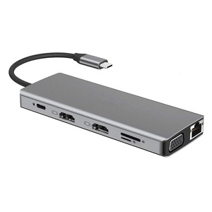Adaptador de estación de acoplamiento 12 en 1 para HUB, pantalla 4K-HDTV, Puerto USB 3,0 RJ45 LAN SD - Product Image 5