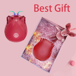 Vibratore a Forma di Rosa in Silicone Impermeabile per Donna, Stimolatore Clitorideo e del Seno con Funzione di Suzione - Product Image 5