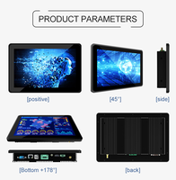 Tablette capacitive USW 7 "Tablette PC multifonctionnelle Business Industrial Android Waterproof Black Pc avec 12V USB Type C AMD 1GB