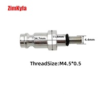 Zimakyfa AF # Adaptateur de déconnexion rapide HPA en acier inoxydable de type EU HPA-NO3-EU M4.5x0.5 M5x0.5 M5x0.8 pour Airsoft haute pression