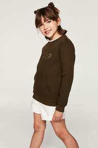Meilleure vente col demi-zip 40% coton, 57% polyester 3% chandails en spandex avec manches raglan pour enfant - Product Image 2