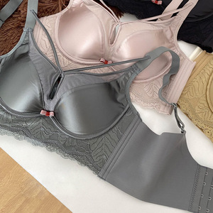 Sujetador personalizado de alta calidad, ropa interior con almohadilla extraíble, sujetador de elevación Sexy de cobertura completa de encaje para mujer - Product Image 2