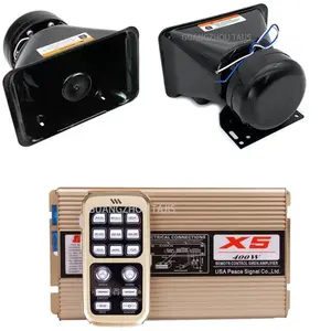 12V 400瓦汽车报警警报器X5热卖带扬声器汽车无线控制廉价警报器放大器MC扬声器系统