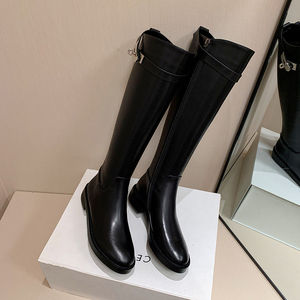 <span class=keywords><strong>Bottes</strong></span> hautes tendance pour femmes, fermeture éclair, bout pointu, talon aiguille, respirantes, confortables, souples, rehaussantes, toutes saisons - Product Image 6