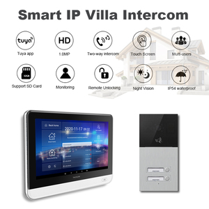 Citofono Video Smart Android Tuya <span class=keywords><strong>da</strong></span> 7 Pollici per 2 Appartamenti, Interfono IP per Villa con Schermo Touch e Sblocco con Carta IC - Product Image 2