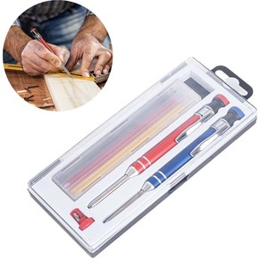 2.8mm Solid Carpenter Pencil With 6 Colors Refill Leads Built-in Sharpener Marking Tool Woodworking Deep Hole Mechanical Pencils - 21 - View #10