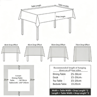 Nappe de table épaisse unie rectangulaire pour mariage, hôtel, restaurant, banquet, conférence, tissage uni