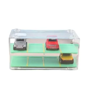 Boîte de rangement de voiture modèle transparente 8 fentes vitrine en gros 1/64 présentoir de modèle de voiture