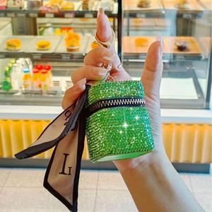 Estuche para Airpods con Pedrería Brillante, Mini Bolsa para Auriculares, Llavero para Coche, Cartera, Colgante, Llavero para Niña, Bolsa para Lápiz Labial - Product Image 2