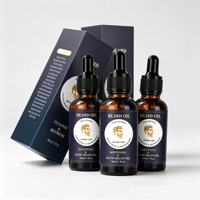 Aceite para Barba de Barbería, Marca Privada, Aceite Orgánico de Jojoba para el Crecimiento, Venta al Por Mayor OEM, 30ml 50ml 100ml