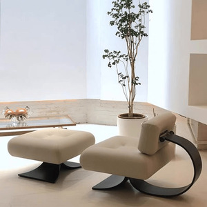Fauteuil individuel Spade K pour salon de villa, style italien moderne, minimaliste, en métal irrégulier, design queue de poisson - Product Image 2