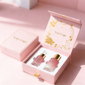 Caja de Regalo Personalizada para Set de Lociones y Esencias de Cuidado de la Piel de Lujo, con Logotipo Personalizado, Caja Cosmética de Cartón Ecológico - Product Image 1