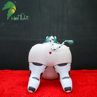 Vache gonflable personnalisée Hongyi Toy avec jouet en PVC sphérique