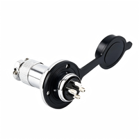 Connecteur Circulaire Aéronautique GX20 2~15 Broches en Alliage de Zinc, Prise Mâle-Femelle, Connecteur Électrique de Qualité Aérospatiale 3~7A