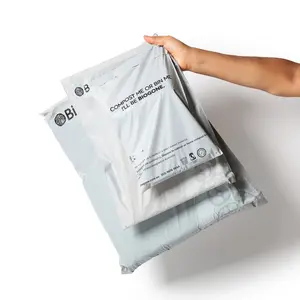 可生物降解材料定制标志印刷白色包装塑料袋制造服装购物袋