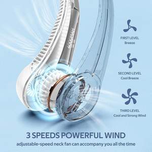 Ventilador de Cuello Portátil USB Recargable de 1200 mAh, Novedad 2025, Mini Ventilador de Carga, Enfriamiento Rápido para Exteriores, Estilo Deportivo, Manos Libres - Product Image 3