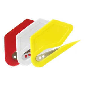 Пластиковая открывалка для писем с ручным лезвием для бритвы, рекламный инструмент для бумажных ножей, цветная коробка, случайный цвет 3