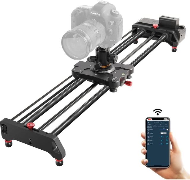 GVM SLIDER-80 Wireless Professional Carbon Fiber Motorized Camera Slider Support Video Time-Lapse Photography Horizontal Track