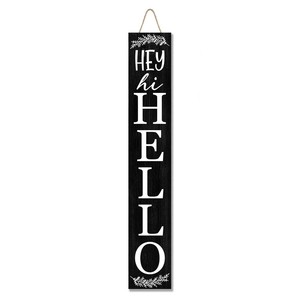 Letrero de Madera Personalizado para Porche, con la Leyenda 'Hola', Letrero de Bienvenida para Puerta Principal, Decoración de Pared para Hogar y Jardín - Product Image 1