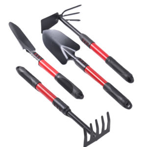 ओम 4 पीसी विस्तारित मोटा लोहे की छील पत्ती रेक फार्म होय बगीचे हाथ उपकरण सेट - Product Image 1